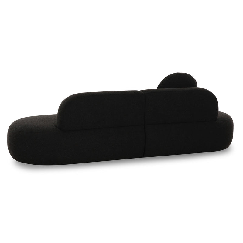 Sofie 94" Black Performance Boucle Sectional Sofa - Luxury Living Collection