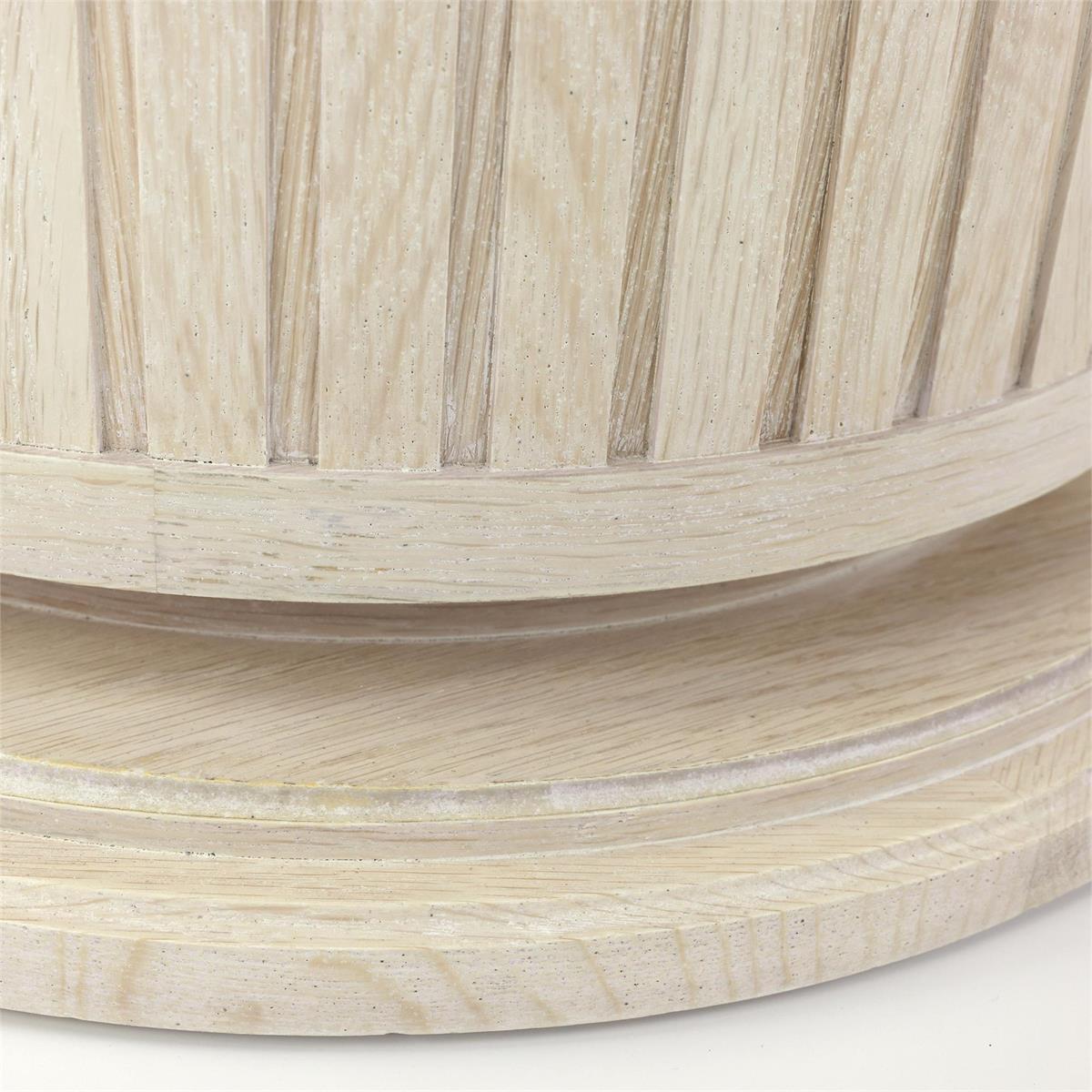 Alldonna White Washed Oak Round Dining Table