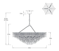 Josephine 44" Mother of Pearl Natural Large Chandelier
