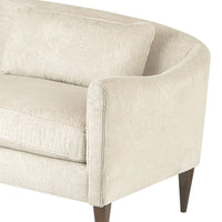 Vincent 80.5" Textured Ivory & Dark Walnut Sofa
