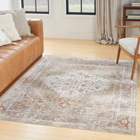 Pheobe Sage Multicolour Washable Area Rug