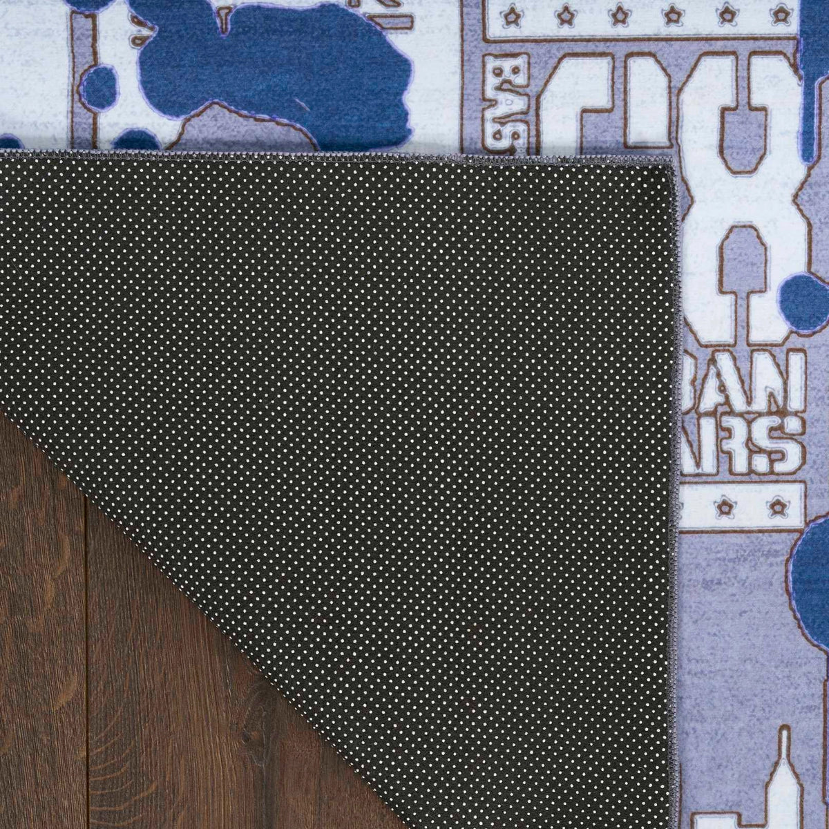 Skateboarders Blue Area Rug