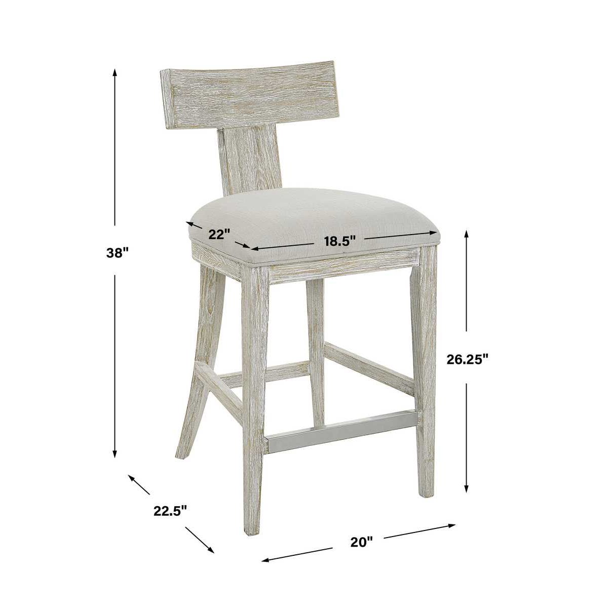 Rowan White Performance Counter Stool