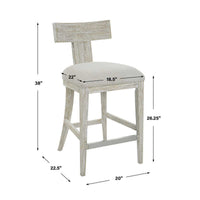 Rowan White Performance Counter Stool