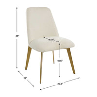 Taylor Frost Dining Chair With Brass Legs