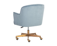 Karina Blue Sky & Gold Curved Desk Chair