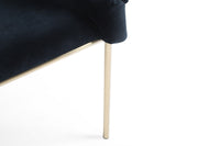 Camber Modern Black Velvet & Gold Dining Chair