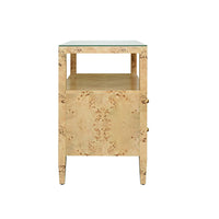 Patricia Burl Wood Nightstand