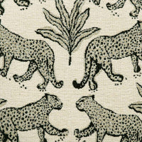 Kaelie Taupe Leopard Jacquard Ottoman