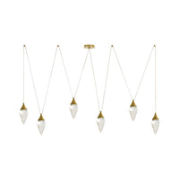Berkley 82" Crystal & Antique Brass Multi-Drop Chandelier