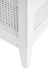 Sariah 36.5" White Cane & Marble Bath Linen