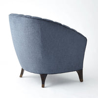 Luxe Scallop Indigo Accent Chair