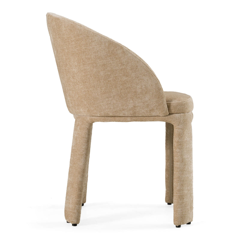 Beatrice Modern Beige Velvet Dining Chair