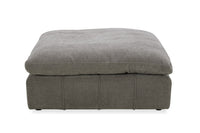 Terra Modern Grey Fabric Modular Sectional Sofa With Ottoman