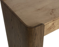 Beryl 60" Burl Veneer & Brown Oak Desk Console Table