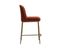 Nestor Rust & Antique Brass Counter Stool