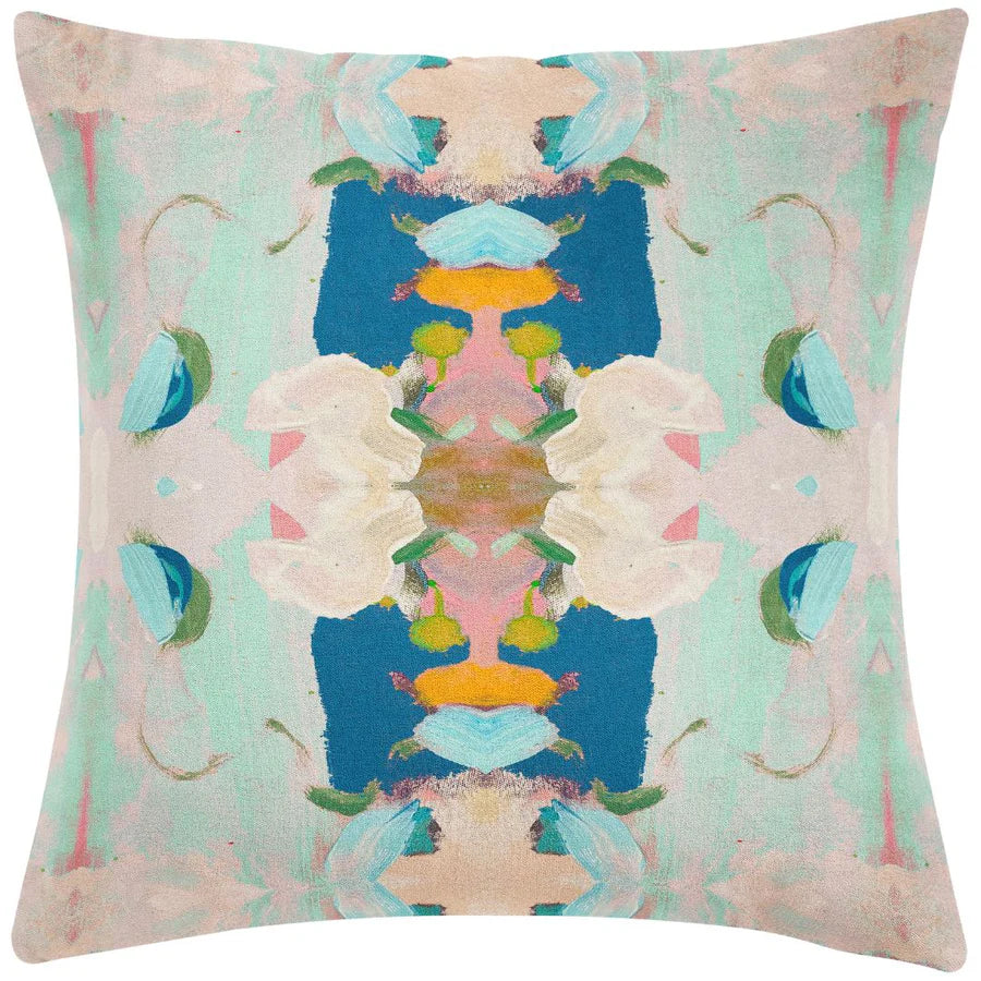 Whimsical Navy Garden Multicolour Decorative Pillow (4 Sizes Available)