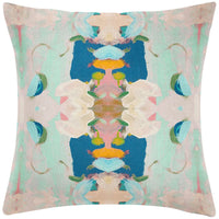 Whimsical Navy Garden Multicolour Decorative Pillow (4 Sizes Available)