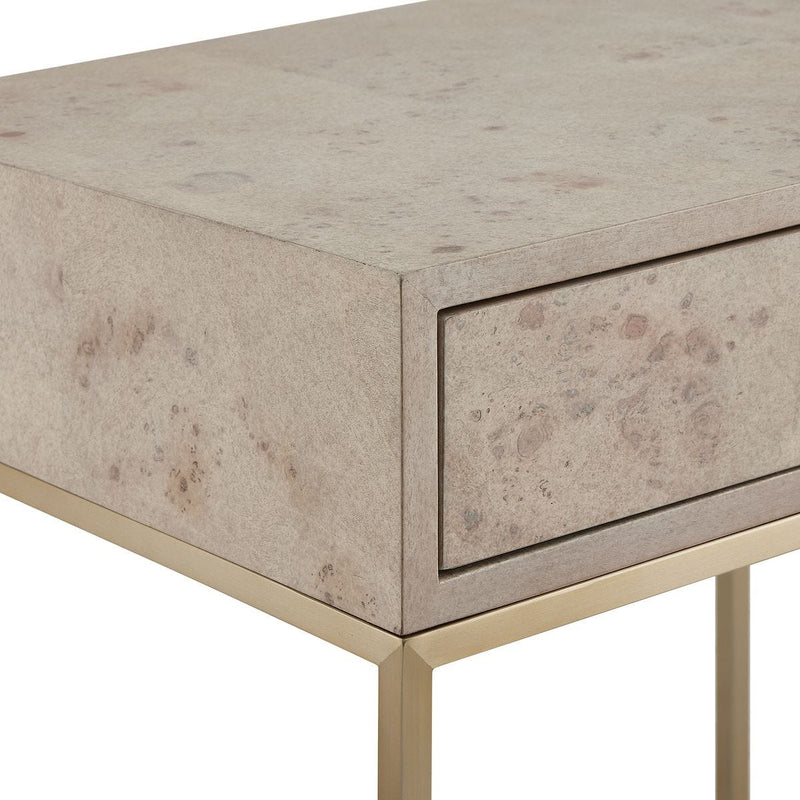 Juliette Maple Burl Nightstand/End Table