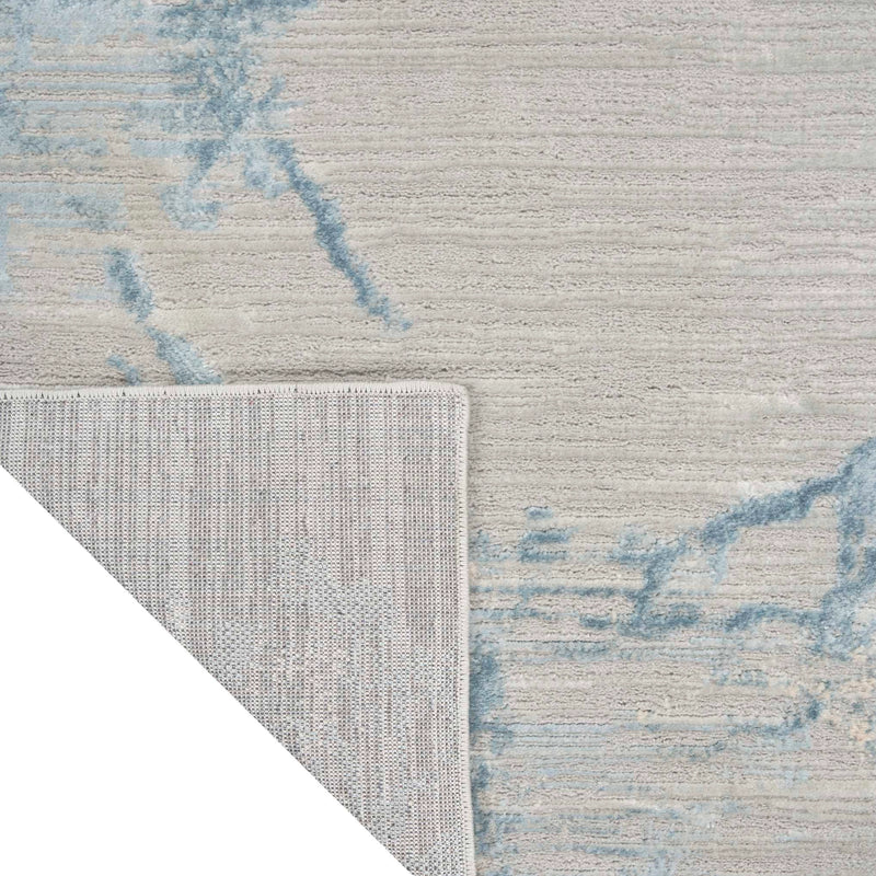 Eloise Abstract Floral Grey & Blue Area Rug