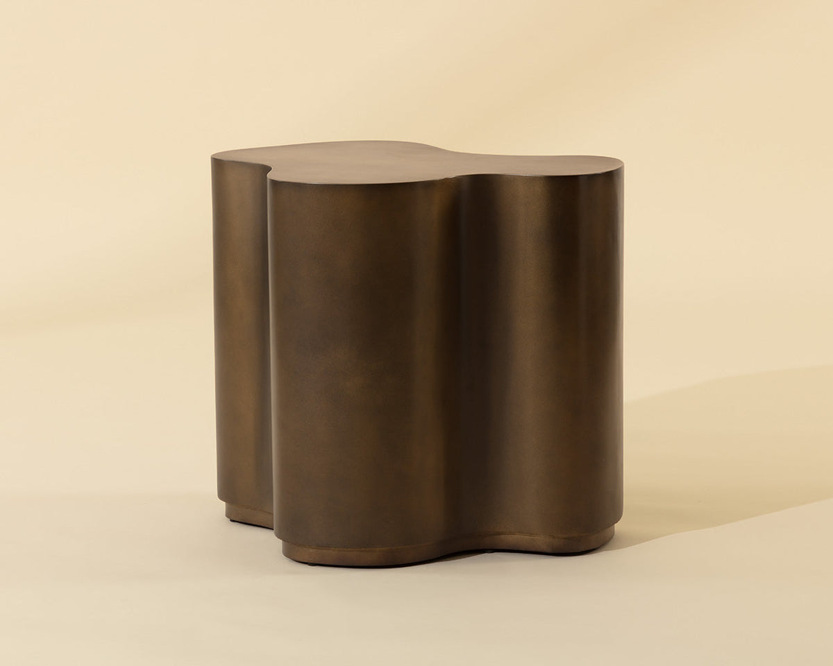 Boise Antique Brass & Bronze Iron Accent Table (2 Sizes Available)
