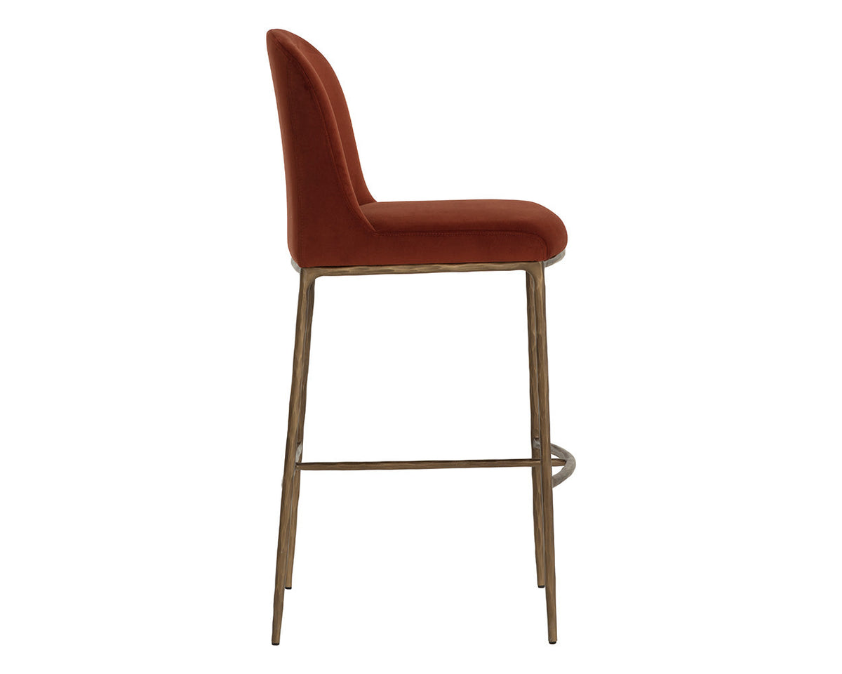 Nestor Rust & Antique Brass Bar Stool
