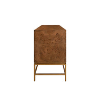 Elisa 60" Dark Burlwood & Brass Sideboard