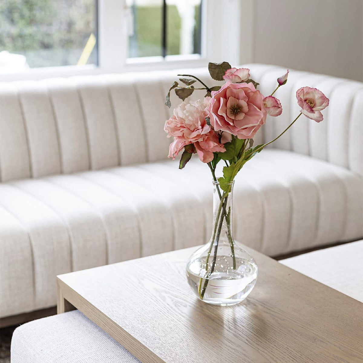 Troye 82" Cream Performance Fabric Sofa