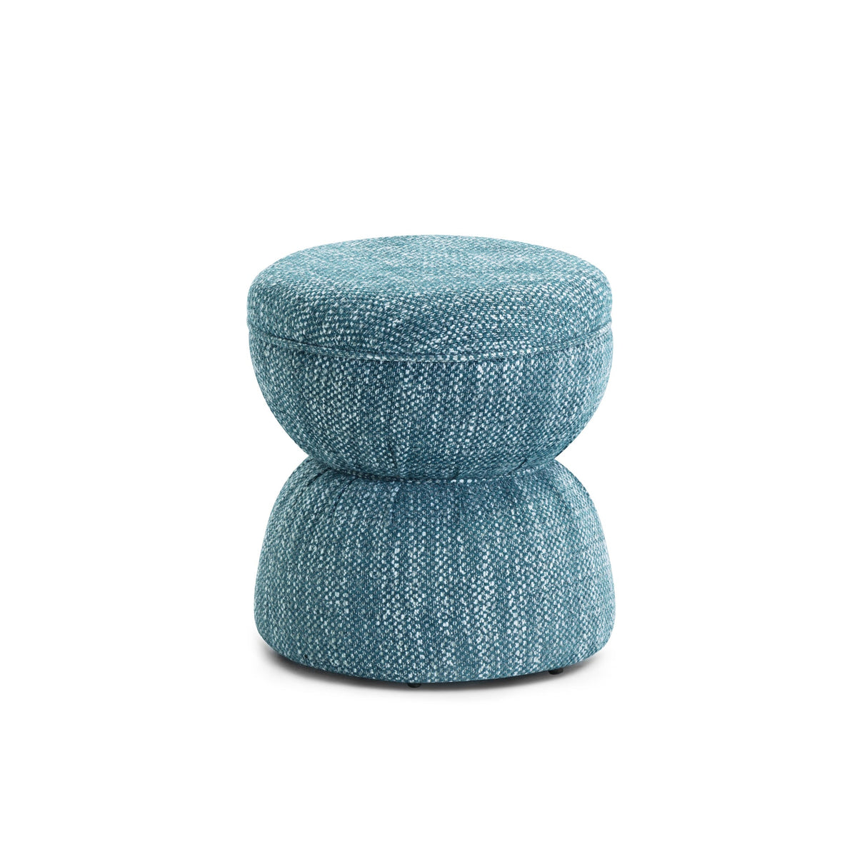 Teresa Teal Performance Chenille Game Table and Two Ottomans Set