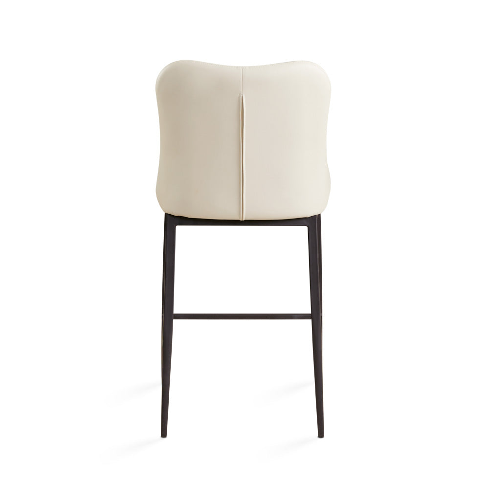 Flynn Taupe Faux Leather Counter Stool