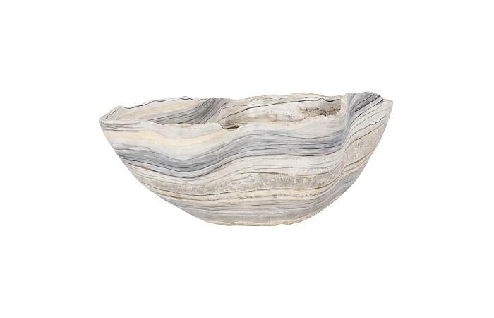 Ivy Cast Grey Onyx Bowl, Faux Finish