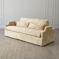 Regal 90" Hazelnut Skirted Sofa