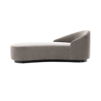Turner 71" Chaise Sharkskin Velvet Grey Ash Right Arm