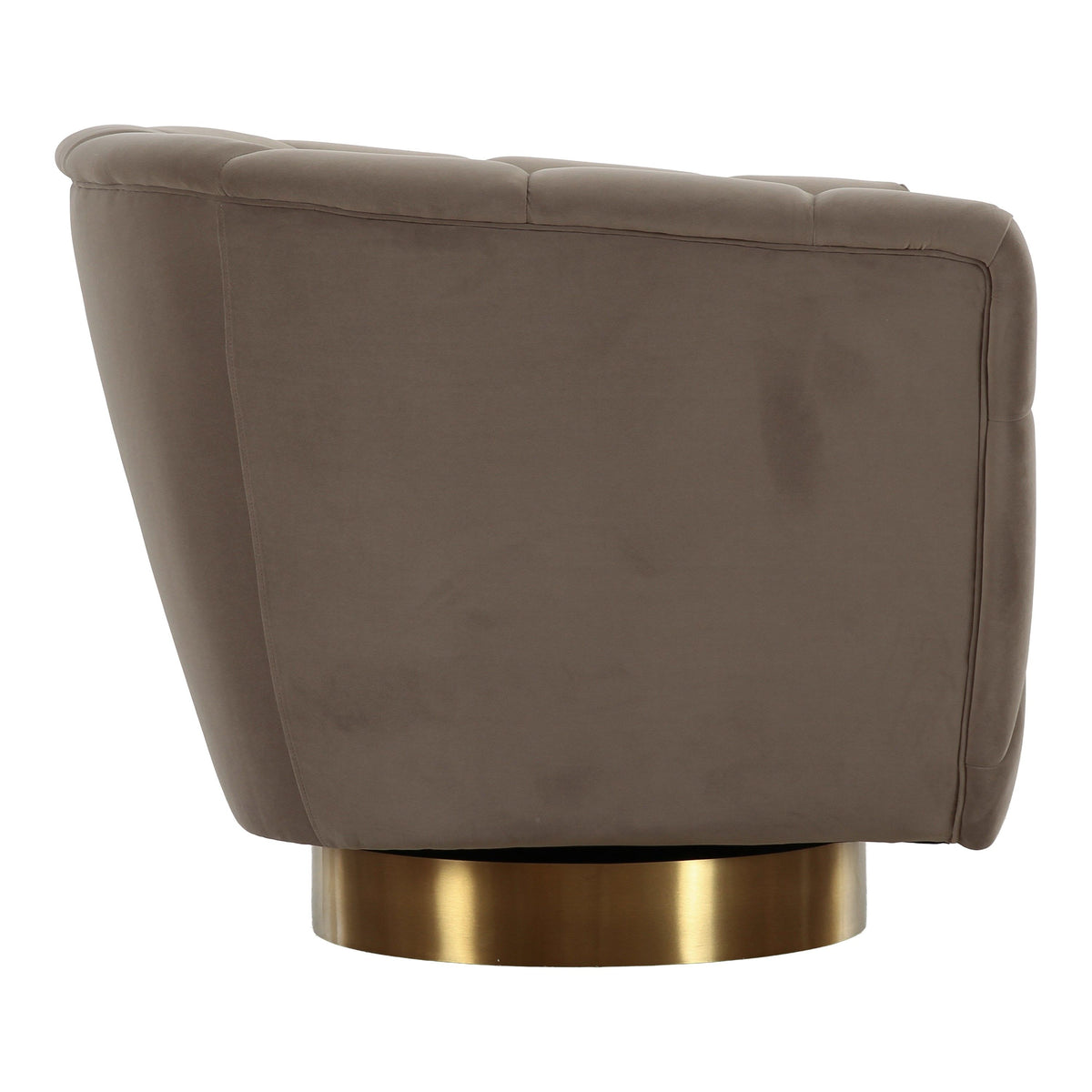 Rihanna Taupe Upholstered & Gold Accent Chair