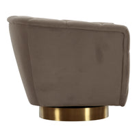 Rihanna Taupe Upholstered & Gold Accent Chair
