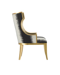 Garson Gold & Fresh Fine Linen Accent Chair