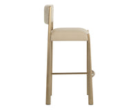 Bayard Oatmeal & Antique Brass Bar Stool