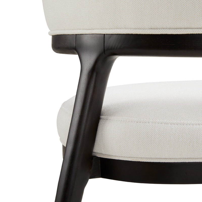 Cosette White Linen Dining Chair