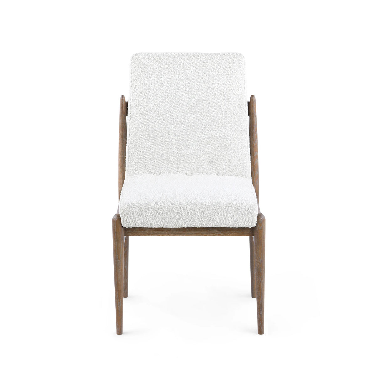 Georgia Woven Textured Boucle & Oak Driftwood Side Chair (Set of 2)