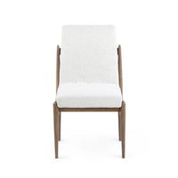 Georgia Woven Textured Boucle & Oak Driftwood Side Chair (Set of 2)
