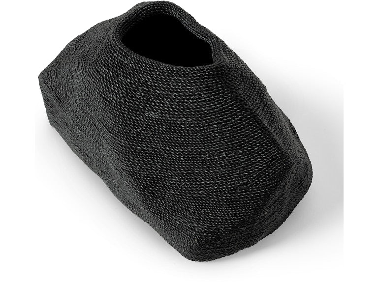 Jaden Matt Black Hand-woven Rope Urn (Available in 3 Sizes)