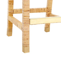 Arimo Rattan Performance Fabric Counter Stool