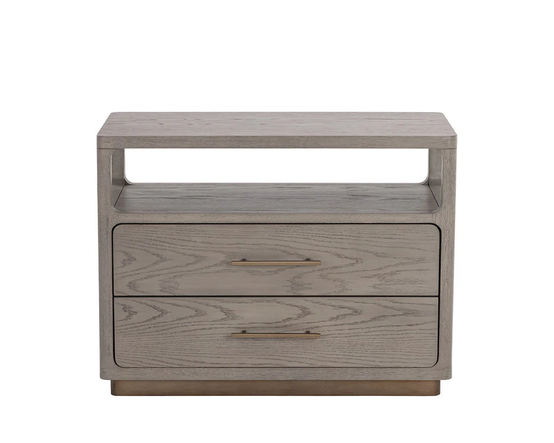 Danette Greige & Gold Nightstand