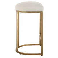 Crystal Cream Performance & Brass Counter Stool