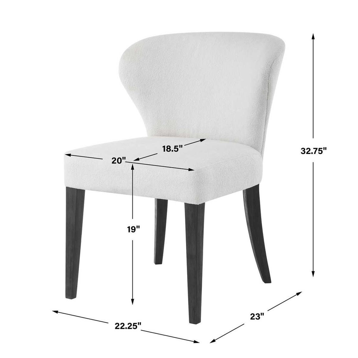 Kofi Off-White Boucle & Black Dining Chair (Set of 2)