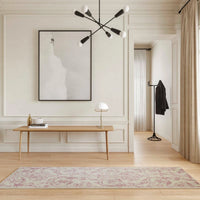 Southern Charm Ivory/Pink Demask Area Rug