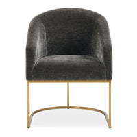 Bianca Grey Velvet  & Gold Dining Arm Chair