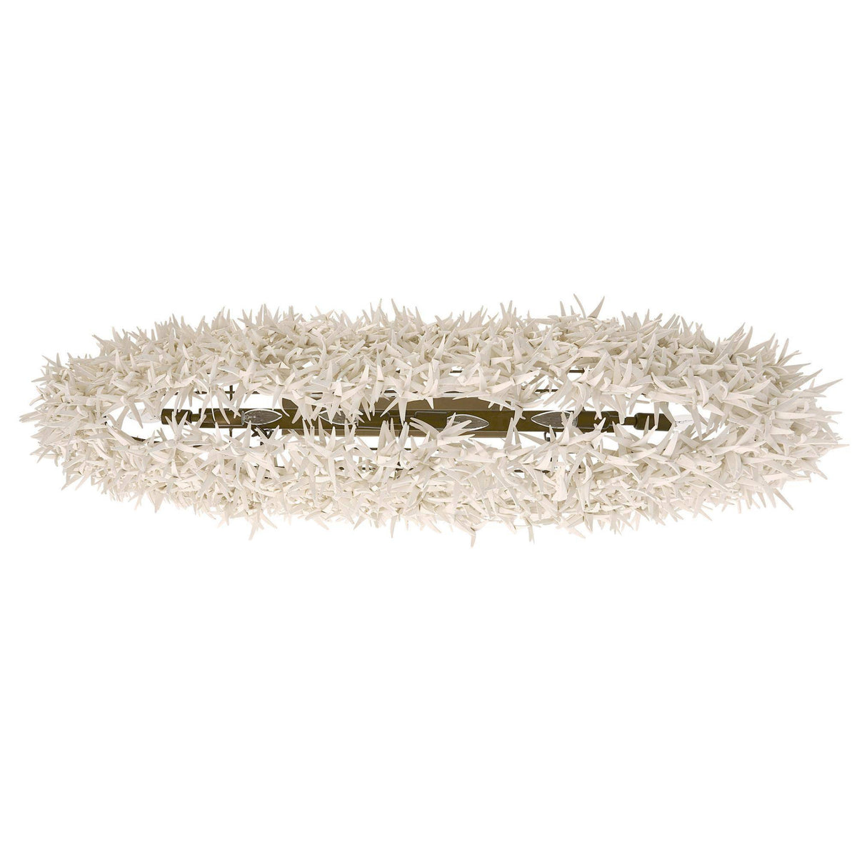 Cabo 57" Ivory Coco Shell Linear Chandelier