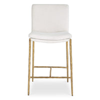 Chase White Boucle & Gold Counter Stool