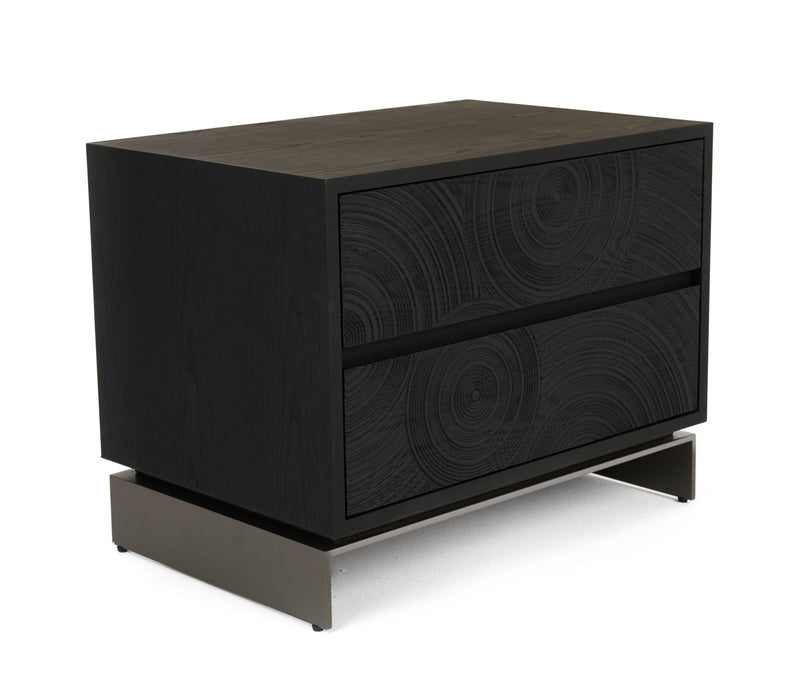 Benedict Modern Black Ash Nightstand